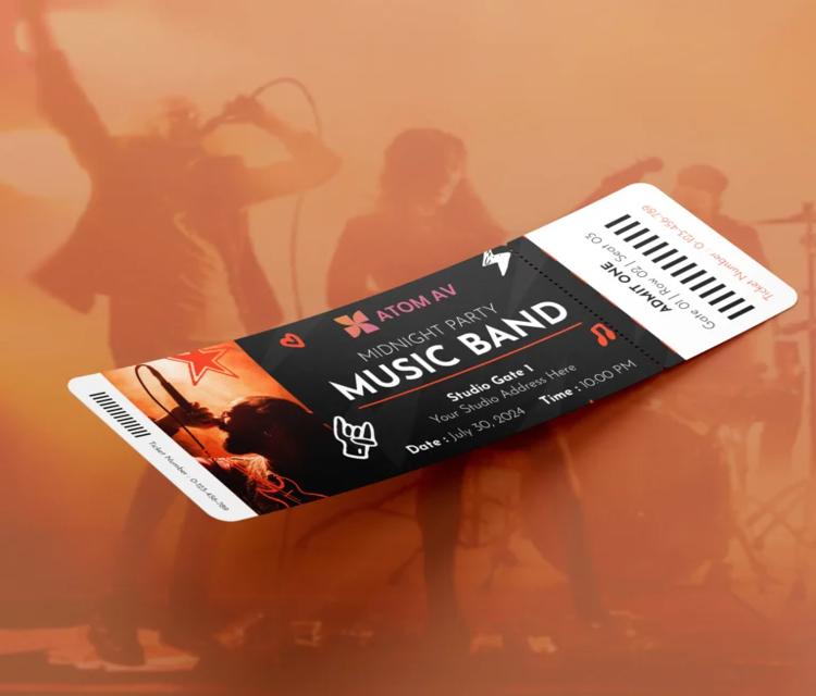Atom AV | Entry Ticket Design & Printing