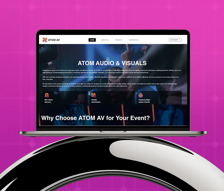Website Development for Sound System Rental Services in Dubai