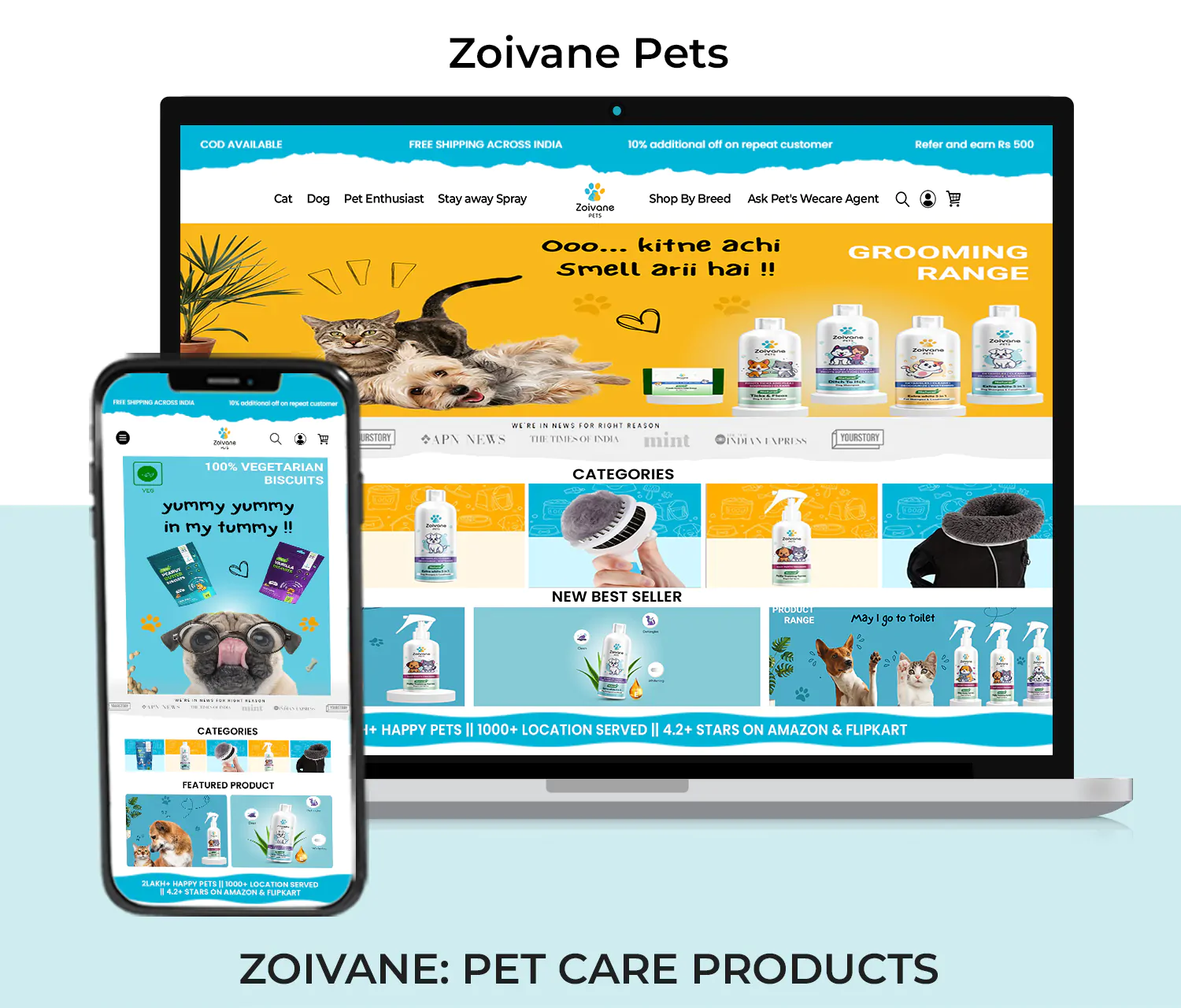 E-Commerce Website for Pet Care Products